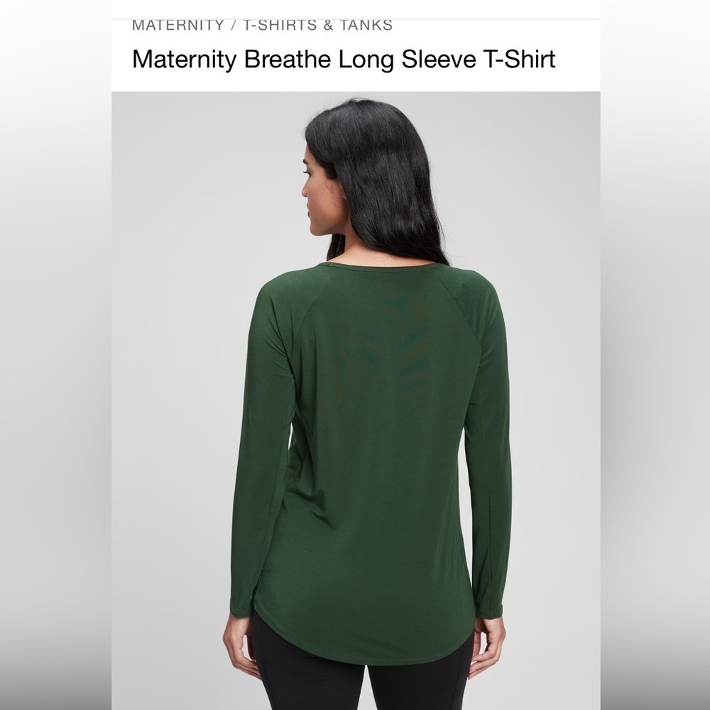 Maternity Breathe Long Sleeve T-Shirt- RED- size L - Picture 5 of 5